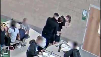 Utah teen saves choking friend with Heimlich maneuver during school lunch.