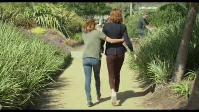 With Karen Gillan in The Circle.