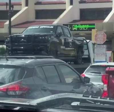 CDN truck being towed in to the US.