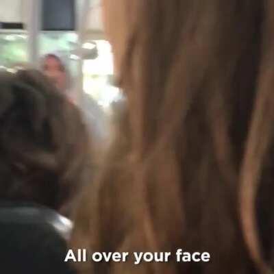 Spit at the bus driver and proceed to take a seat