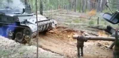 Solider gets crushed by a tank during a training exercise in Russia!