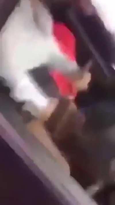 Man catches someone granny trying to get off a nut in the car and breaks window!