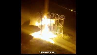 RDPS dedicates their latest partisan attack on railway infrastructure to the members of the resistance in the regime's prisons. 