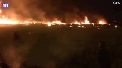 Pipeline explodes as people try to steal gas