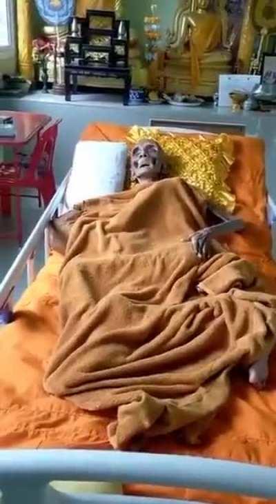 Luang Pho Yai. 109 years old Thai Buddhist monk.