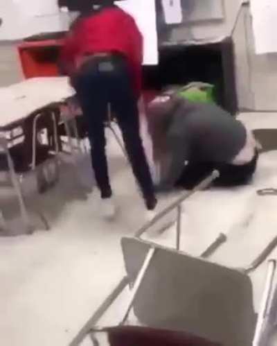 Racist chick gets stomped