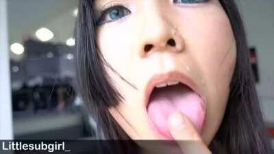 Public blowjob in train and walk with cum on my face [OC]