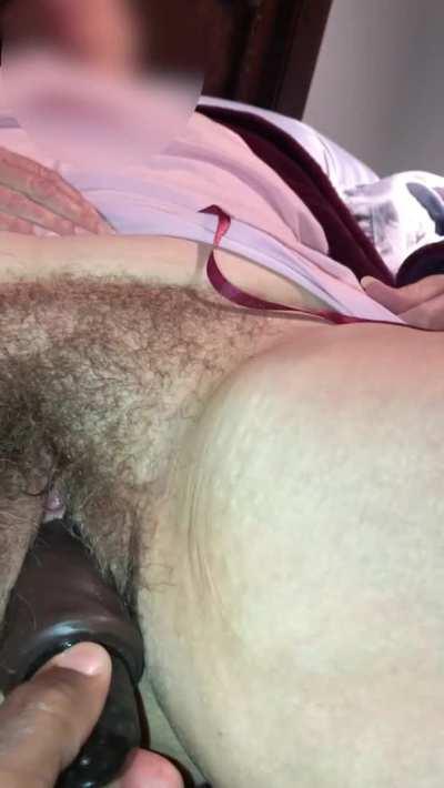 Dildo Deep in my Hairy Beast