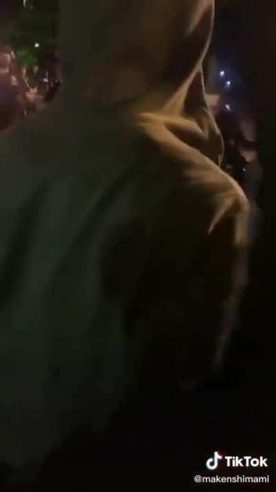 A cop tried to take a knee in solidarity his fellow colleagues grabbed him and pulled him up.