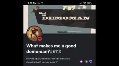 Meet the demoman on discord