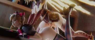 D.va & Futa Mercy (Shir0qq) [Overwatch]