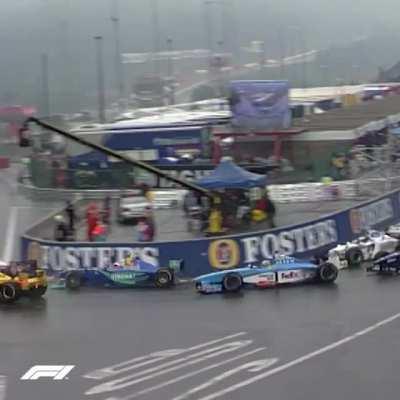 Starting a race in extremely heavy rain