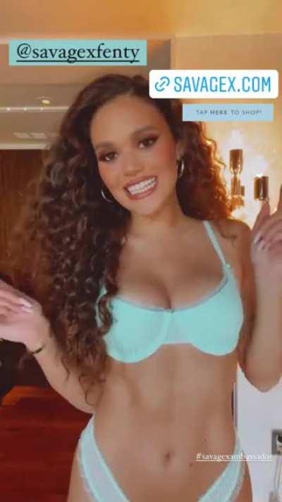 bad in blue lingerie