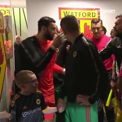 Wolves' Rui Patricio offers coat to a young fan after noticing he was cold