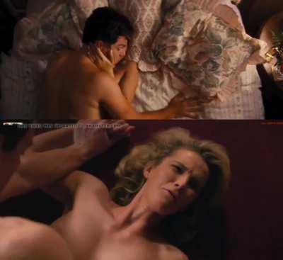 (top) Margot Robbie vs Betty Gilpin (bottom)