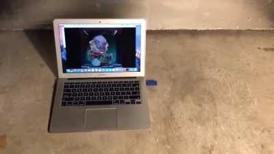 Self destructing usb! Explodes at end of message mission impossible style!