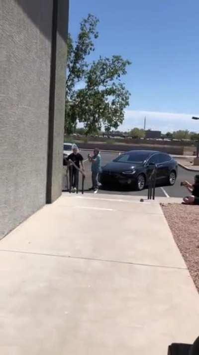 He really pulled a gun out for this? SMFH