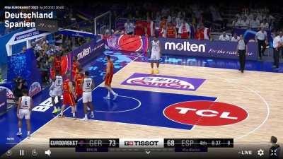 [Highlight] Usman Garuba again shows his insane athleticism as he blocks Dennis Schroders layup attempt from the weak side!