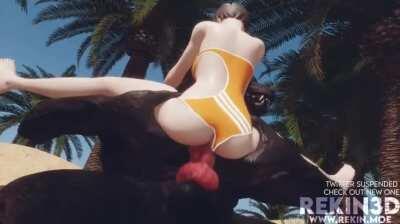 Tracer Split Fucked by werewolf (Sound Update) (Rekin3D) [Overwatch]