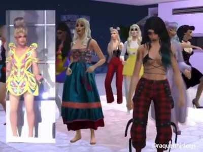 Category is: Rosé dancing like a sim realness