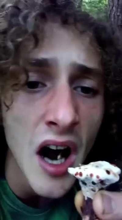 When you don't clean off a wild mushroom that you are going to eat