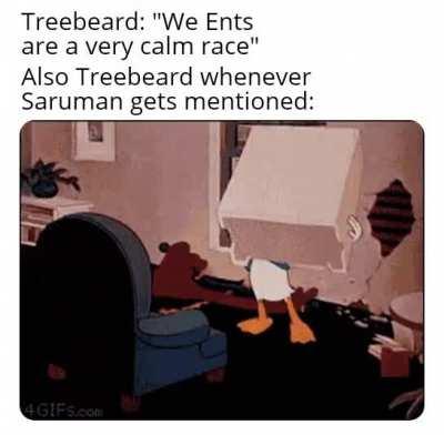 I love it when Treebeard flies off the handle