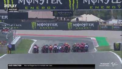 Turn 1 mayhem and peccos crash