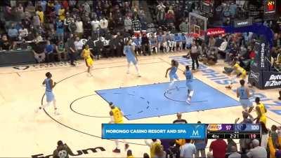 [Highlight] Russell Westbrook gets a wide open lane for the chance to cut it to a one 1 point game with 2 minutes remaining.