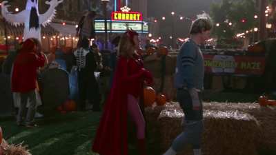 Lizzie in full costume is a sight to behold