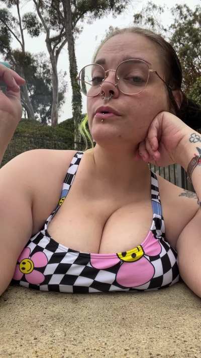 Join me in the hot tub and have a smoke