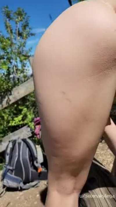 Needing a Good Stretch after all this Naked Hiking