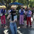 Jessie dancing in Disneyland