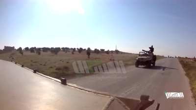 SAA soldiers having a close encounter with an HTS vehicle. Published 29.11.24 