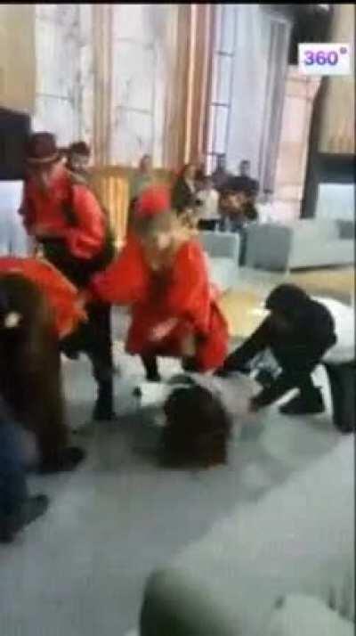 WCGW trying to pat a bear.