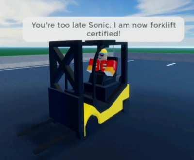 oh no he's now forklift certified