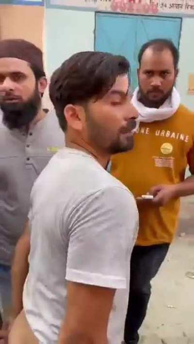 Spanked by Police in India after abdul got caught stone pelting. 🍑☺️