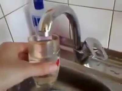 In Russia water drinks you