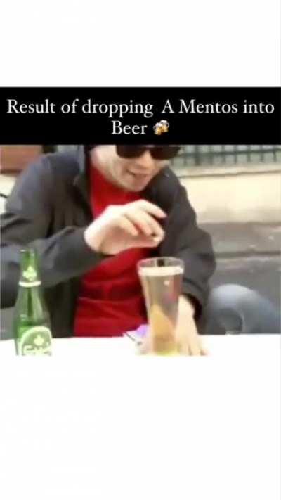 mentos + beer = ?
