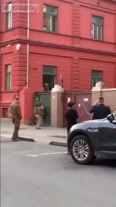 Military exercises in the center of Riga, Latvia, no warning given.