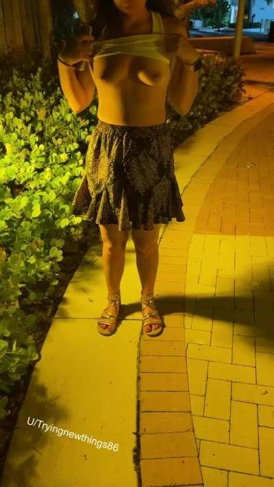 Having fun on the Miami Beach boardwalk