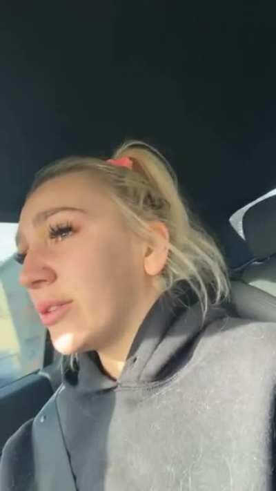 They just won't stay in her shirt. They dont know how