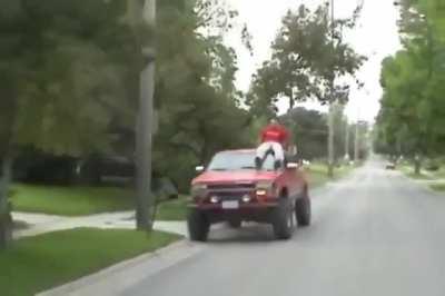 Damn look at him go. To his doom I mean.