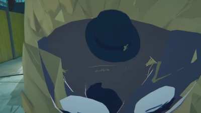 Apparently Hugo's hat model is kept inside his head