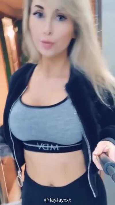 Thought I’d show the elevator CCTV guys that blondes do indeed have more fun