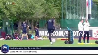 Pogba showing off his skills in training
