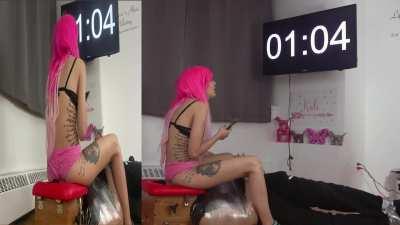 EXTREME Facesitting Smother Box Timer Game. My slave is all bound and wrapped up , his wrists and ankles duct taped. I sit on his face until the count reaches 20 seconds, he gets 3 seconds to breathe and then I sit back down increasing the timer 10 second