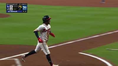 [Highlight] [Highlight] Riley scores Albies with a ground rule double to give the Braves an early lead!