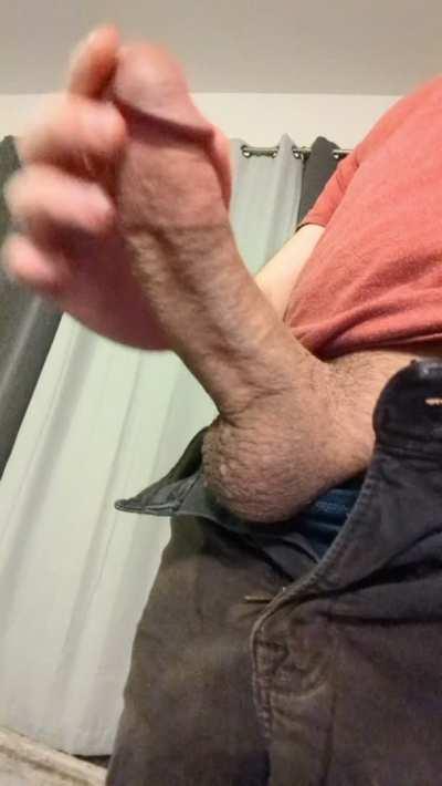 Late at night teasing my cock, wishing this wasn't just my hand