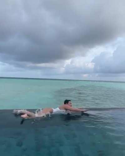 Demi’s white swimsuit pt 3