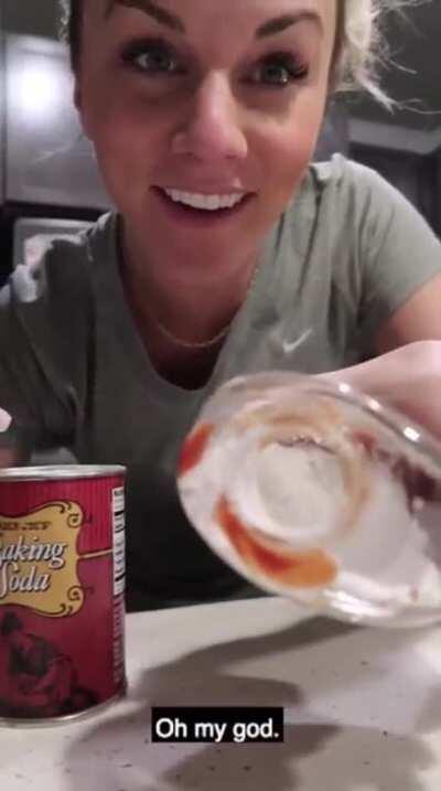 Mixing Ketchup and Baking Soda